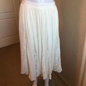 Sugarlips White A-Line Lace Skirt
